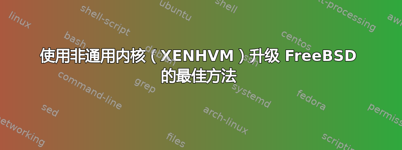 使用非通用内核（XENHVM）升级 FreeBSD 的最佳方法