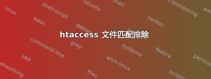 htaccess 文件匹配排除