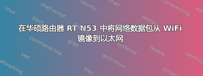 在华硕路由器 RT N53 中将网络数据包从 WiFi 镜像到以太网