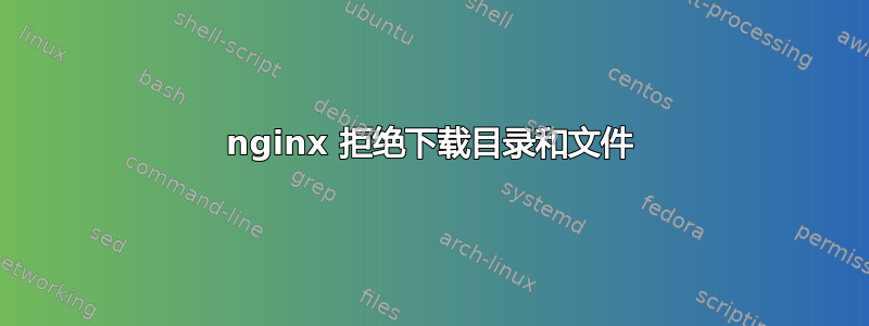 nginx 拒绝下载目录和文件