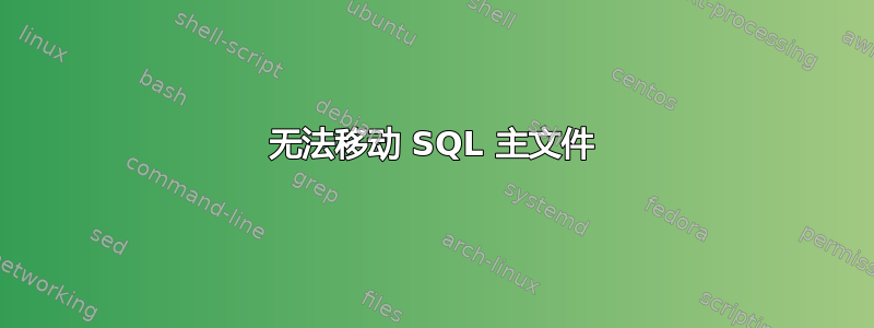 无法移动 SQL 主文件