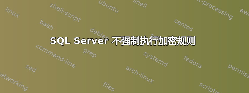 SQL Server 不强制执行加密规则