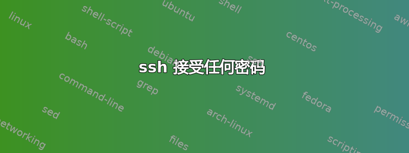 ssh 接受任何密码