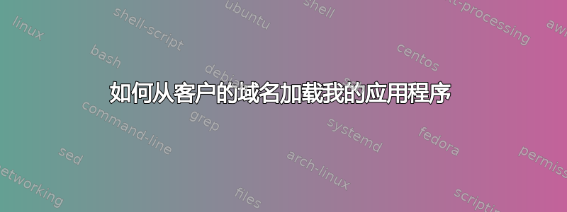 如何从客户的域名加载我的应用程序