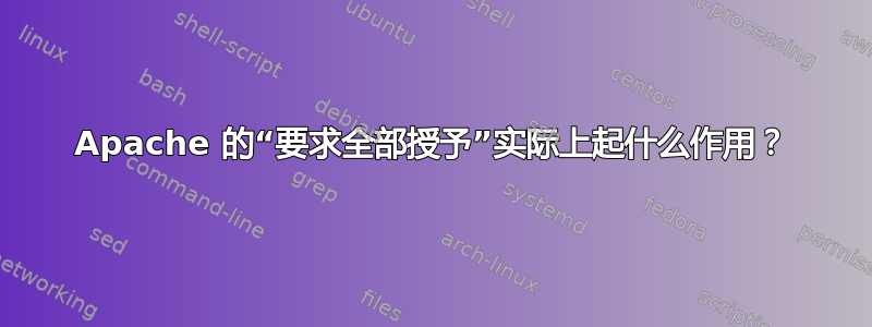 Apache 的“要求全部授予”实际上起什么作用？