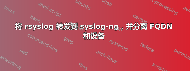 将 rsyslog 转发到 syslog-ng，并分离 FQDN 和设备