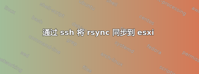 通过 ssh 将 rsync 同步到 esxi