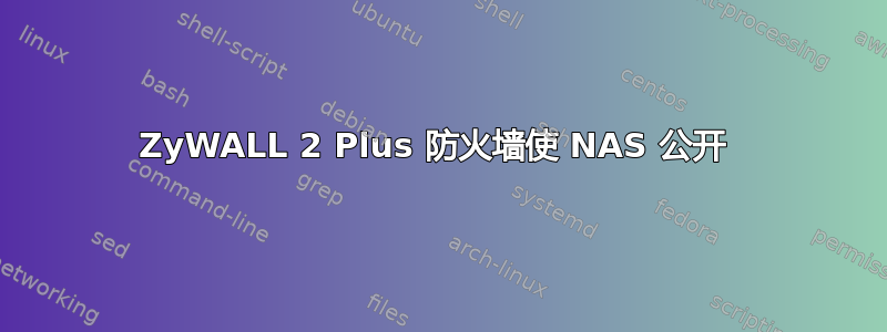 ZyWALL 2 Plus 防火墙使 NAS 公开 