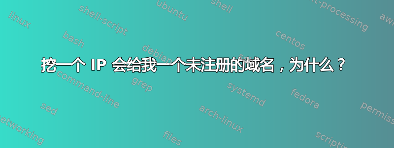 挖一个 IP 会给我一个未注册的域名，为什么？