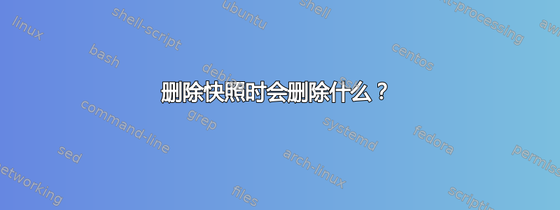 删除快照时会删除什么？