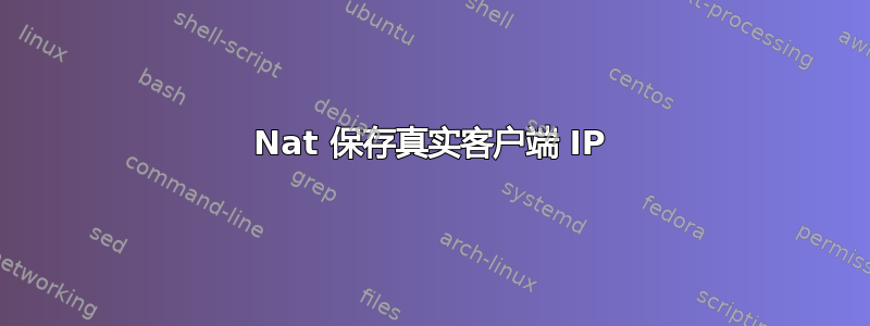 Nat 保存真实客户端 IP