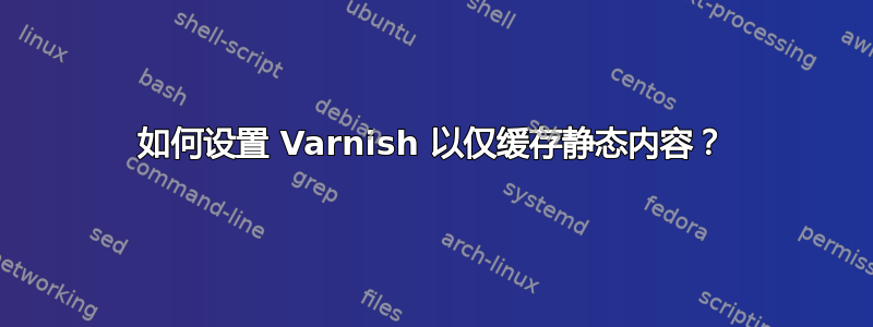 如何设置 Varnish 以仅缓存静态内容？