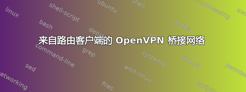 来自路由客户端的 OpenVPN 桥接网络