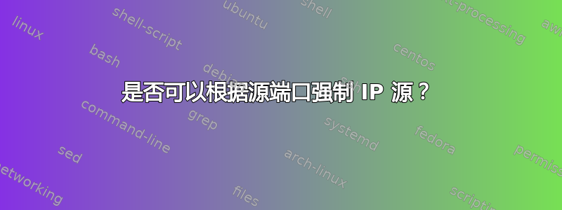 是否可以根据源端口强制 IP 源？