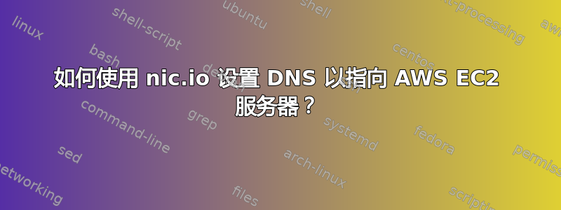 如何使用 nic.io 设置 DNS 以指向 AWS EC2 服务器？