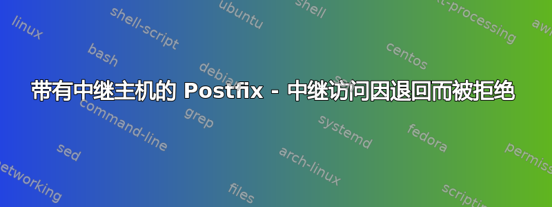 带有中继主机的 Postfix - 中继访问因退回而被拒绝