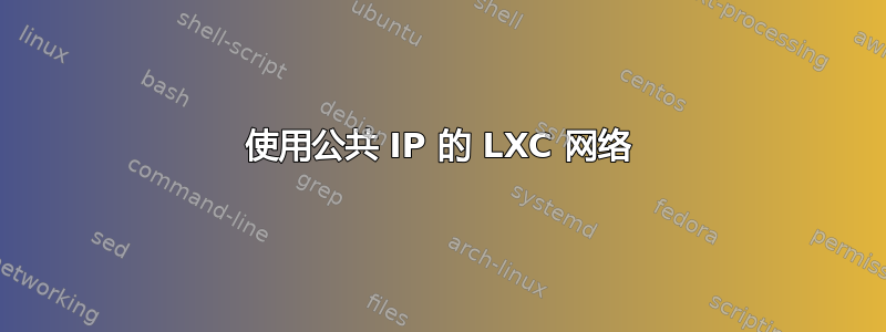 使用公共 IP 的 LXC 网络