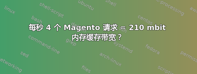 每秒 4 个 Magento 请求 = 210 mbit 内存缓存带宽？