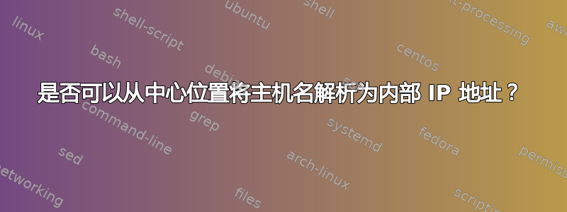 是否可以从中心位置将主机名解析为内部 IP 地址？