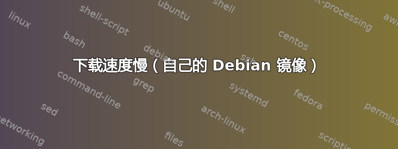 下载速度慢（自己的 Debian 镜像）