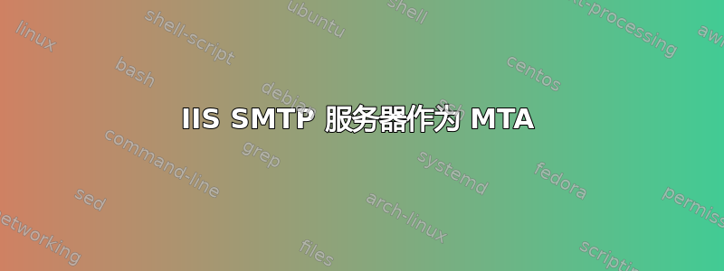 IIS SMTP 服务器作为 MTA