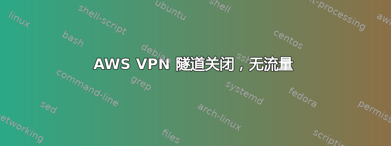 AWS VPN 隧道关闭，无流量