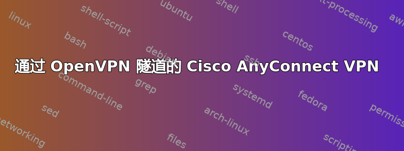 通过 OpenVPN 隧道的 Cisco AnyConnect VPN 