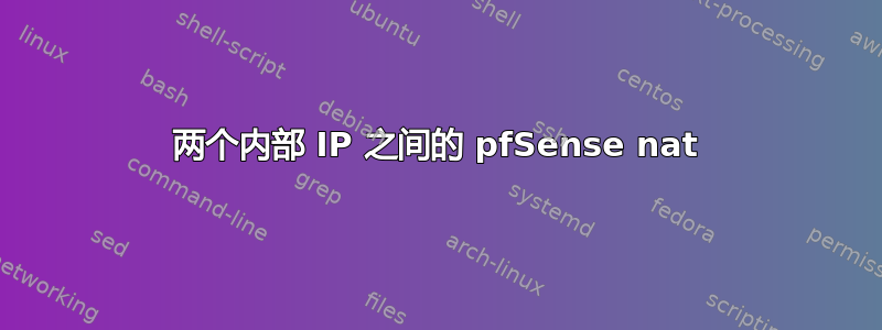 两个内部 IP 之间的 pfSense nat