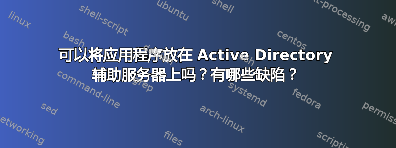 可以将应用程序放在 Active Directory 辅助服务器上吗？有哪些缺陷？