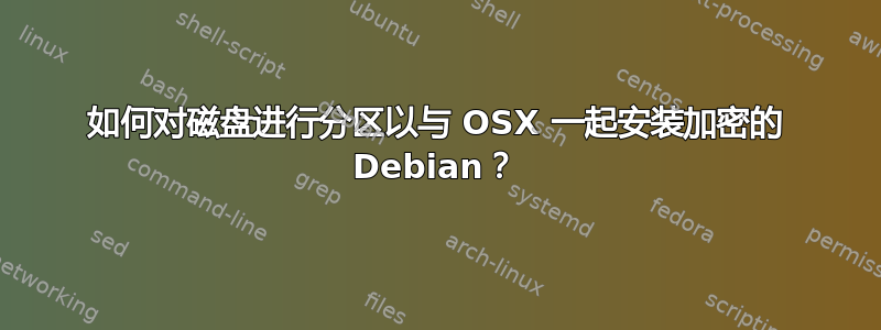 如何对磁盘进行分区以与 OSX 一起安装加密的 Debian？