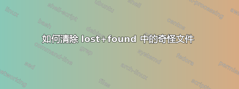 如何清除 lost+found 中的奇怪文件