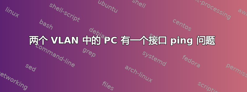 两个 VLAN 中的 PC 有一个接口 ping 问题