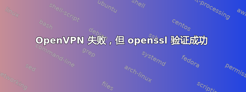 OpenVPN 失败，但 openssl 验证成功