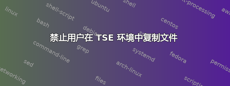 禁止用户在 TSE 环境中复制文件