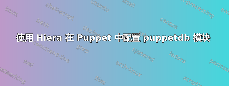 使用 Hiera 在 Puppet 中配置 puppetdb 模块