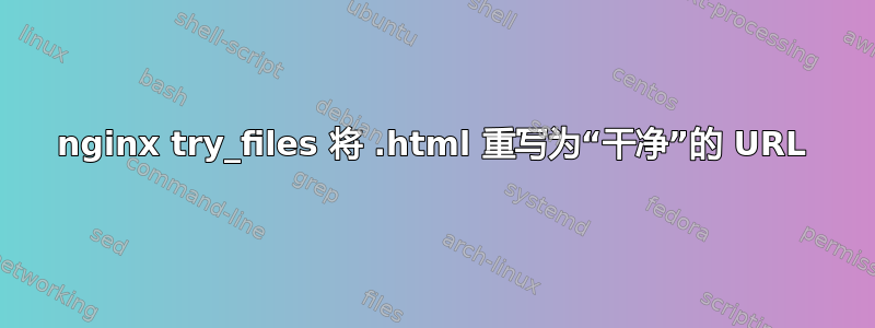 nginx try_files 将 .html 重写为“干净”的 URL