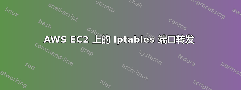 AWS EC2 上的 Iptables 端口转发