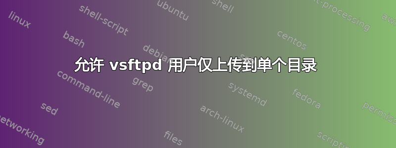 允许 vsftpd 用户仅上传到单个目录