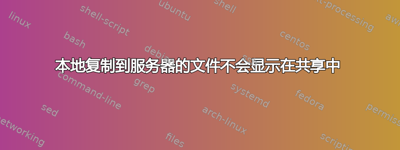 本地复制到服务器的文件不会显示在共享中