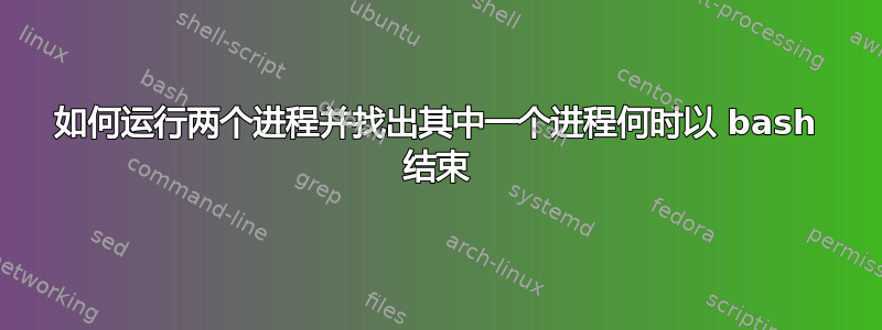 如何运行两个进程并找出其中一个进程何时以 bash 结束