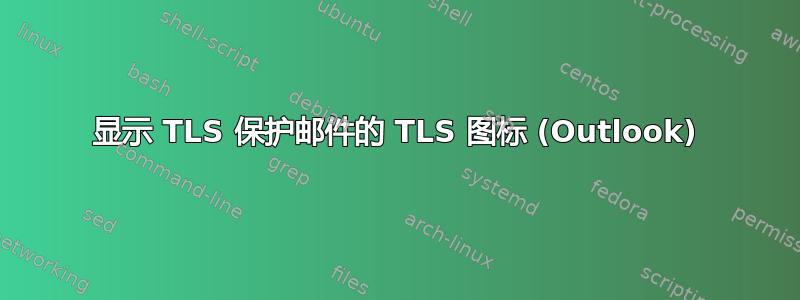 显示 TLS 保护邮件的 TLS 图标 (Outlook)