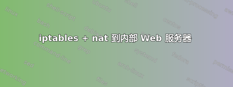 iptables + nat 到内部 Web 服务器