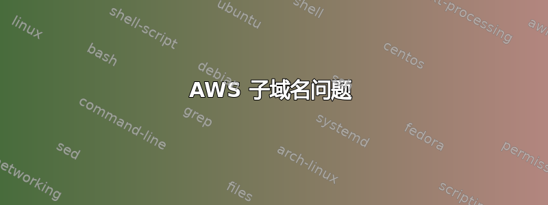 AWS 子域名问题