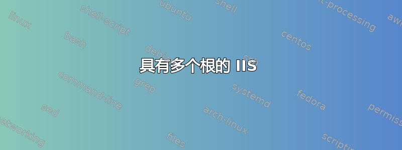 具有多个根的 IIS