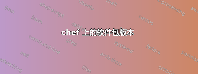 chef 上的软件包版本