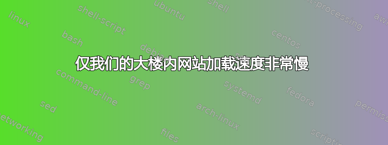 仅我们的大楼内网站加载速度非常慢