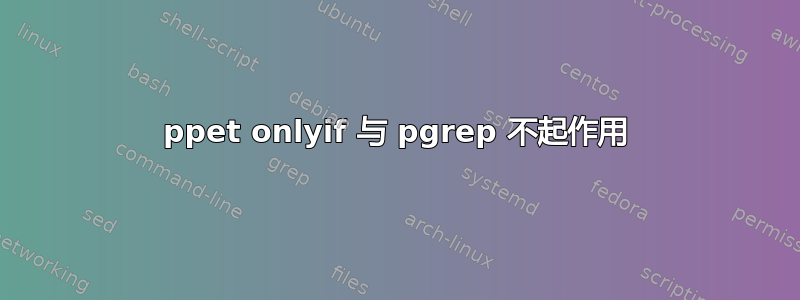 ppet onlyif 与 pgrep 不起作用