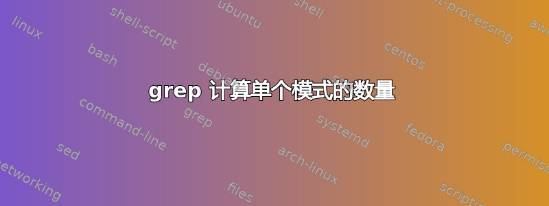 grep 计算单个模式的数量