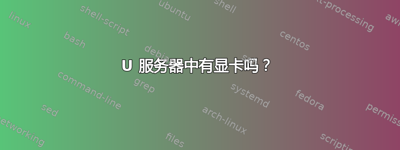 1U 服务器中有显卡吗？