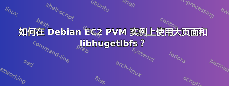 如何在 Debian EC2 PVM 实例上使用大页面和 libhugetlbfs？